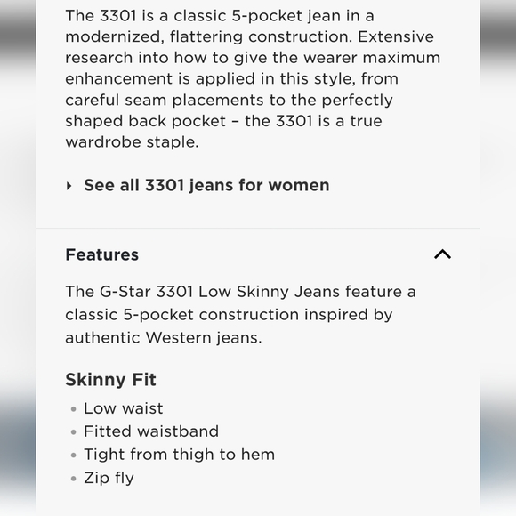 NEW Low Rise Skinny Jean (Dark Aged) - G-Star Raw - Picture 5 of 15